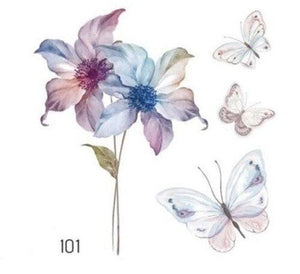 Temporary 3D Rose Flower Tattoos Sticker Body Art Tattoo Sticker Waterproof Luxury Tattoo Rose Lotus Flower Fashion Sticker For Womens