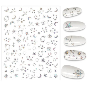 The New 3D Nail Sticker Cool English Letter stickers for nail  Foil Love Heart Design Nails Accessories Fashion Manicure Sticker Stickers Girls Manicure Decoration Nail Art Supplies 3D Self-Adhesive Nail Decals Designer Nail Stickers for Acrylic Nails