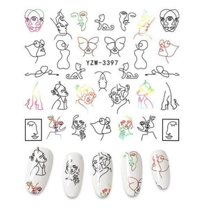 The New 3D Nail Sticker Cool English Letter stickers for nail  Foil Love Heart Design Nails Accessories Fashion Manicure Sticker Stickers Girls Manicure Decoration Nail Art Supplies 3D Self-Adhesive Nail Decals Designer Nail Stickers for Acrylic Nails