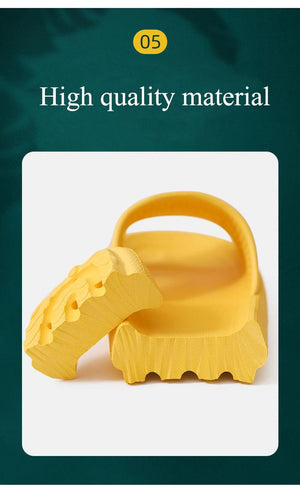 Thick Platform Bathroom Home Slippers Women Fashion Soft Sole EVA Indoor Slides Woman Sandals Summer Non-slip Flip Flops Quick Drying Open Toe Super Soft Comfy Thick Sole Home House Cloud Cushion Sandals For Indoor And Outdoor Platform Shoes