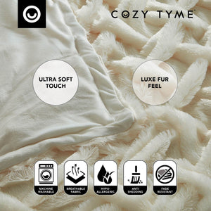 Lmos Stitched Faux Fur Throw