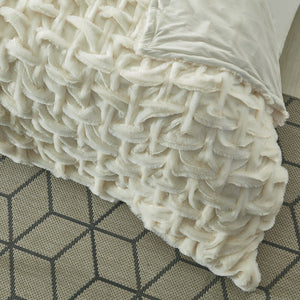 Lmos Stitched Faux Fur Throw