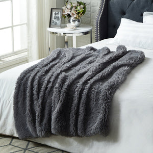 Mir Faux Lamb Fur Throw