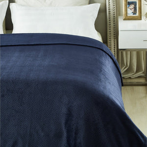 Serena Chevron Flannel Reversible Jacquard Throw