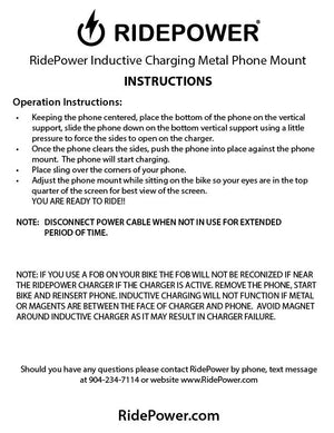 Metal Phone Mount Inductive charging kit - vibration dampening - IP67 rated by GloDea