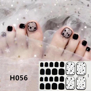 Toe Nail Sticker Wraps Adhesive Decals Toenail Polish Strips DIY Pedicure Foot Decals Manicure Strips Decals Full Wraps Women Glitter Toenail Nail Polish Strips Decals Full Wraps Self Adhesive Toe Nail Tip Full Toe Nail Wraps Feet Decorations