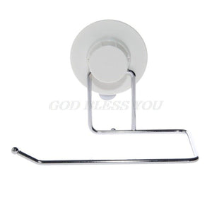 Toilet Paper Holder Bathroom Suction Hanger Tissue Rack Kitchen Towel Hook Powerful Vacuum Suction Cup Toilet Paper Roll Holder Wall Mount Towel Tissue Rack For Bathroom And Kitchen-Drill Free