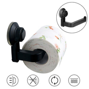 Toilet Paper Holder Super Storage Suction Cup Wall Mount Removable Rack Suction Cup Toilet Paper Holder  Wall Mount Plastic Tissue Roll Dispenser For Bathroom And Kitchen