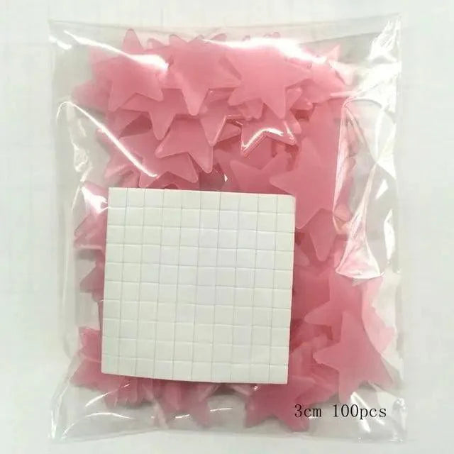 Top Quality 50pcs 3D Stars Glow In The Dark Wall Stickers Luminous Fluorescent Wall Stickers For Kids Baby Room Bedroom Ceiling Home Decor