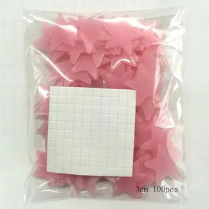 Top Quality 50pcs 3D Stars Glow In The Dark Wall Stickers Luminous Fluorescent Wall Stickers For Kids Baby Room Bedroom Ceiling Home Decor