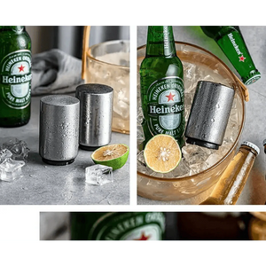 Automatic Beer Bottle Opener Magnet Beer Opener Stainless Steel Push Down Opener Wine Beer Soda Cap Opener Kitchen Accessories