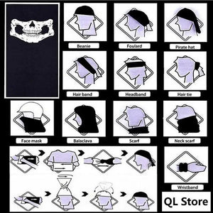 Top Quality Cycling Mask Headwear Halloween Skull Wrap Scarf Warm Washable Headband Breathable Running Bandana Outdoor Sports Equipment