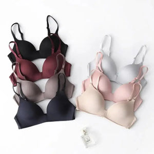 Seamless Bras for Women Push Up Bra No Wire Brassiere A B Cup Underwear Bra Three Quarters 3/4 Cup Thin Soft Sexy