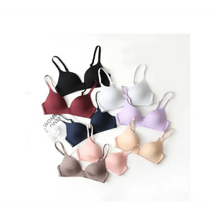 Seamless Bras for Women Push Up Bra No Wire Brassiere A B Cup Underwear Bra Three Quarters 3/4 Cup Thin Soft Sexy