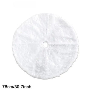 White Christmas Tree Skirt Plush Faux Fur Xmas Tree Carpet Merry Christmas Tree Decorations Ornament New Year Home Decor