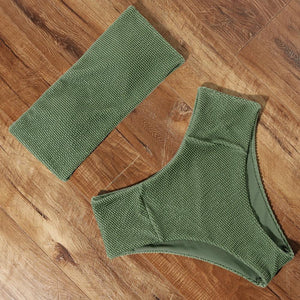 Top Swimsuit Push Up Bikini Set Women's Crop Top High Waist Swimsuit Sport High Cut Bikini Set Two Piece Bathing Suits High Waist Solid Bathing Suit Summer Swimwear Women Beachwear