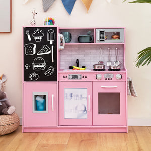 Toddler Pretend Play Kitchen for Boys and Girls 3-6 Years Old-Pink