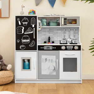 Toddler Pretend Play Kitchen for Boys and Girls 3-6 Years Old-White