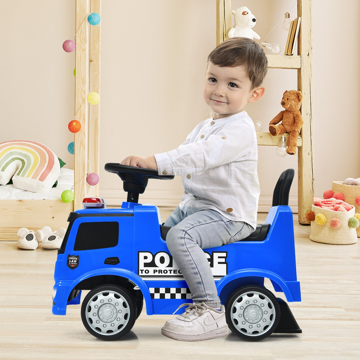 Licensed Mercedes Benz Kids Fire Engine Racer-Red
