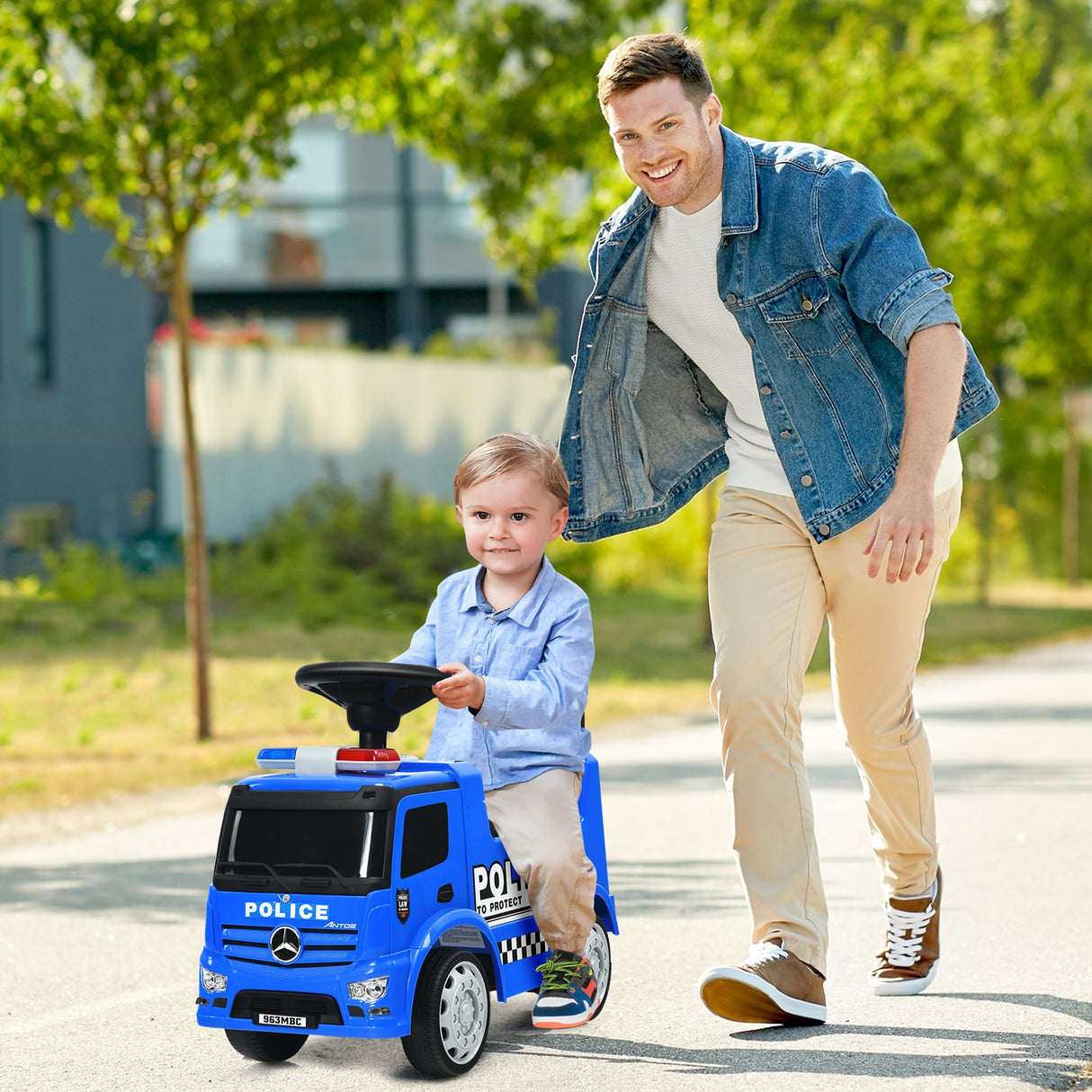 Licensed Mercedes Benz Kids Fire Engine Racer-Red
