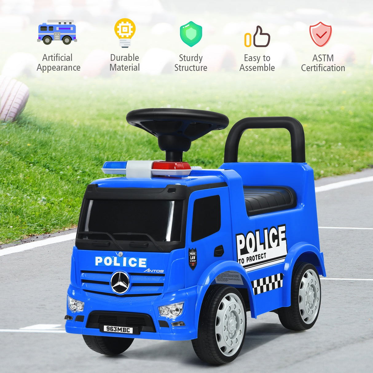 Licensed Mercedes Benz Kids Fire Engine Racer-Red