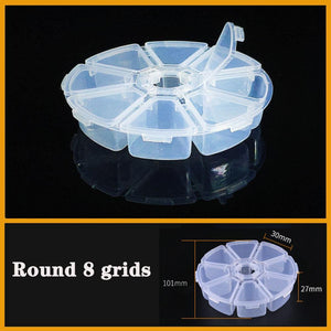Transparent Plastic Box Screw Compartment Box Jewelry Earring Display Case Container Clear Terminal Organizer Tool Storage boxes Multiple Compartments Jewelry Storage Container