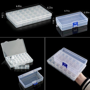 Transparent Plastic Storage Jewelry Box Compartment Adjustable Container For Beads Earring Box For Jewelry Rectangle Box Case Storage Container for Jewelry Beads Earring