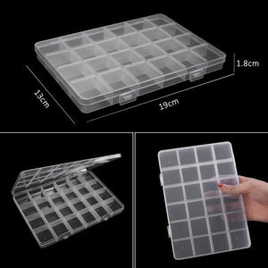 Transparent Plastic Storage Jewelry Box Compartment Adjustable Container For Beads Earring Box For Jewelry Rectangle Box Case Storage Container for Jewelry Beads Earring