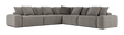 The Fullerton Modular Sofa 04 is a large, gray sectional sofa that offers plush cushions. It is configured in an L-shape and showcases a modern, minimalistic design with deep seating and broad armrests.