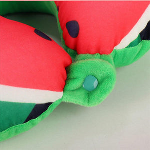 Travel Memory Foam Fruit U Shaped Travel Pillow Neck Support Head Rest Headrest Cushion Pillow Pillow Kids Newborn Travel Neck Pillow U-Shape For Car Headrest Air Cushion Child Car Seat Head Support Infant Baby Cotton U-shaped Pillow