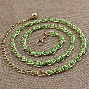 Trendy Heart Shaped Design Body Long Chain Ladies Belts Modern Metal Waist Chain Love Belts For Women