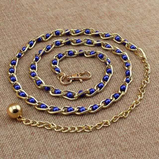 Trendy Heart Shaped Design Body Long Chain Ladies Belts Modern Metal Waist Chain Love Belts For Women