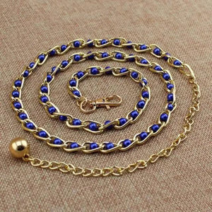 Trendy Heart Shaped Design Body Long Chain Ladies Belts Modern Metal Waist Chain Love Belts For Women