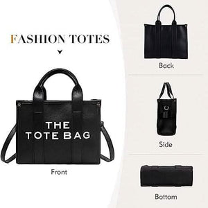 Trendy Leather Tote Bag Small Personalized Top Handle Crossbody Handbags