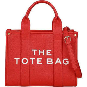 Trendy Leather Tote Bag Small Personalized Top Handle Crossbody Handbags
