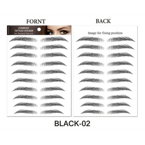 Trendy Waterproof  1 Piece Hair-liked Authentic Eyebrow Tattoo Sticker Waterproof Cosmetics Long Lasting Makeup False Eyebrows Stickers