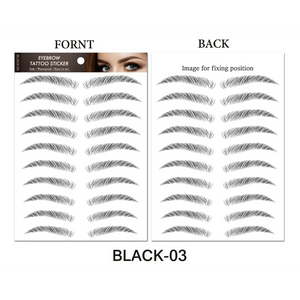 Trendy Waterproof  1 Piece Hair-liked Authentic Eyebrow Tattoo Sticker Waterproof Cosmetics Long Lasting Makeup False Eyebrows Stickers