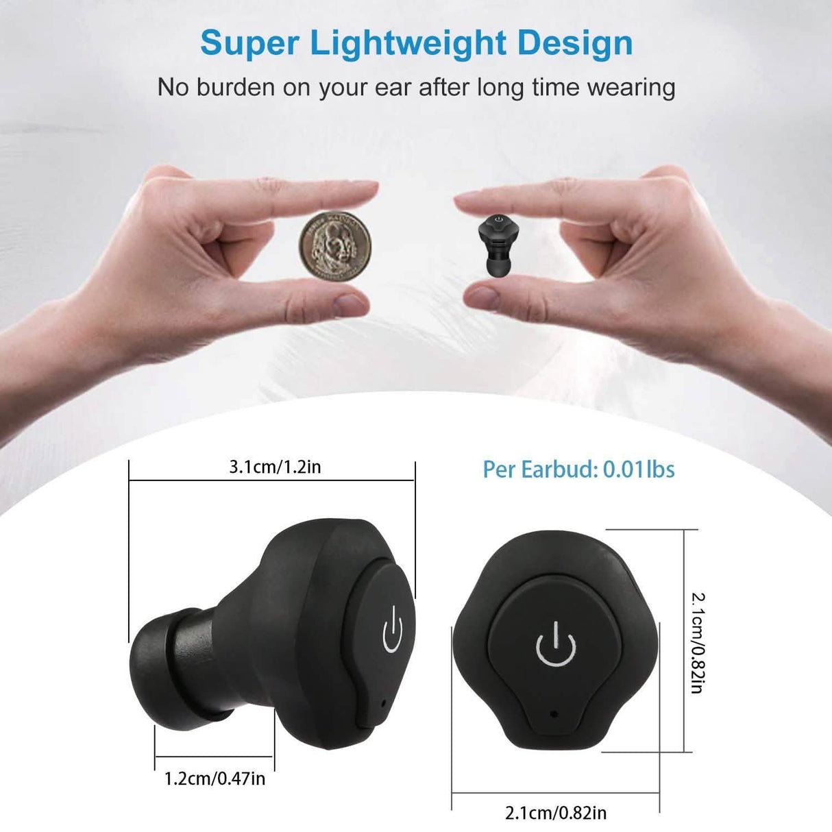 True Wireless Earbuds CSR v4.2 In-Ear Stereo Headsets