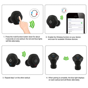 True Wireless Earbuds CSR v4.2 In-Ear Stereo Headsets