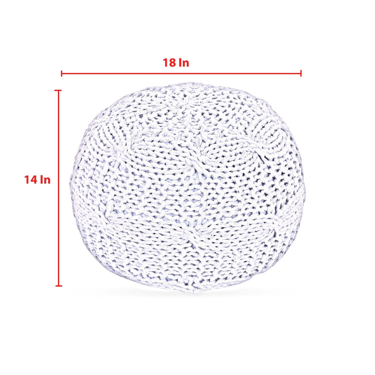 Samiyah Hand Knitted Pouf