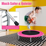 38 Inch Mini Folding Trampoline Portable Leisure Fitness Backboard-Blue