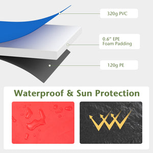 12 Feet Waterproof and Tear-Resistant Universal Trampoline Safety Pad Spring Cover-Blue