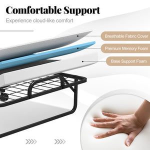 Twin Size Rollaway Guest Folding Bed with Pillow and Cover