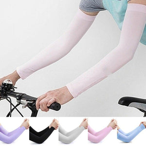Two Pairs Of Arm Sleeve Sunscreen Cuff Arm Sleeves UV Sun Protect Anti-Slip Summer Men Women Gloves Summer Arm Sleeves Cover Unisex Cooling Sleeves Sports Workout Outdoor Sleeves