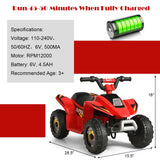 6V Kids Electric ATV 4 Wheels Ride-On Toy -Blue