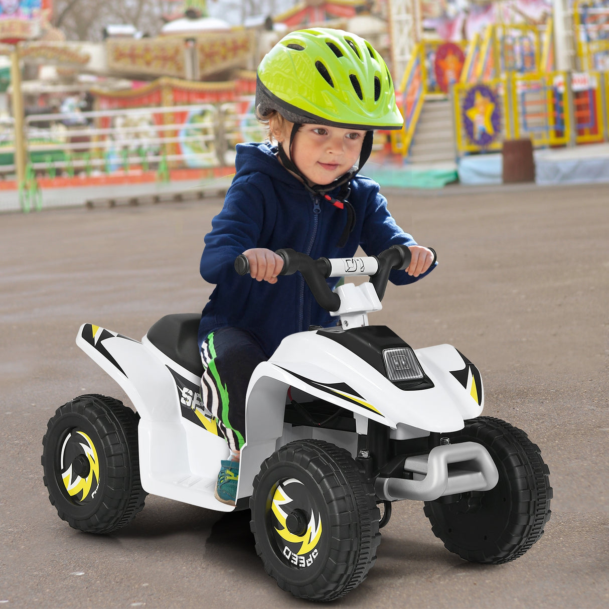 6V Kids Electric ATV 4 Wheels Ride-On Toy -Blue