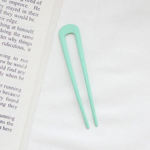 U Shape Hair Sticks Women Hairclip Simplicity Colorful Girls Hairpins Hair Sticks Hair Accessories Headwear French Hair Pin Hairstyle Chignon for Women