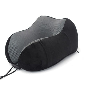 U-Shape Travel Pillow Pure Memory Foam Neck Pillow for Airplane Office Nap Cervical Pillows Flight Sleeping Head Neck Support Memory Cotton Neck Pillow Cervical Vertebra Travel Portable Noon Break Aircraft Neck Pillow For Traveling
