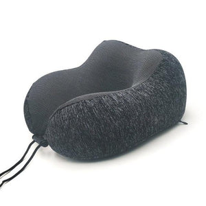 U-Shape Travel Pillow Pure Memory Foam Neck Pillow for Airplane Office Nap Cervical Pillows Flight Sleeping Head Neck Support Memory Cotton Neck Pillow Cervical Vertebra Travel Portable Noon Break Aircraft Neck Pillow For Traveling