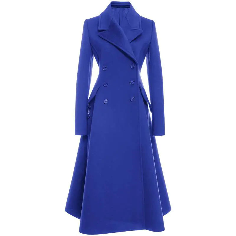 Elegant Slim Fit Women's Wool Coat